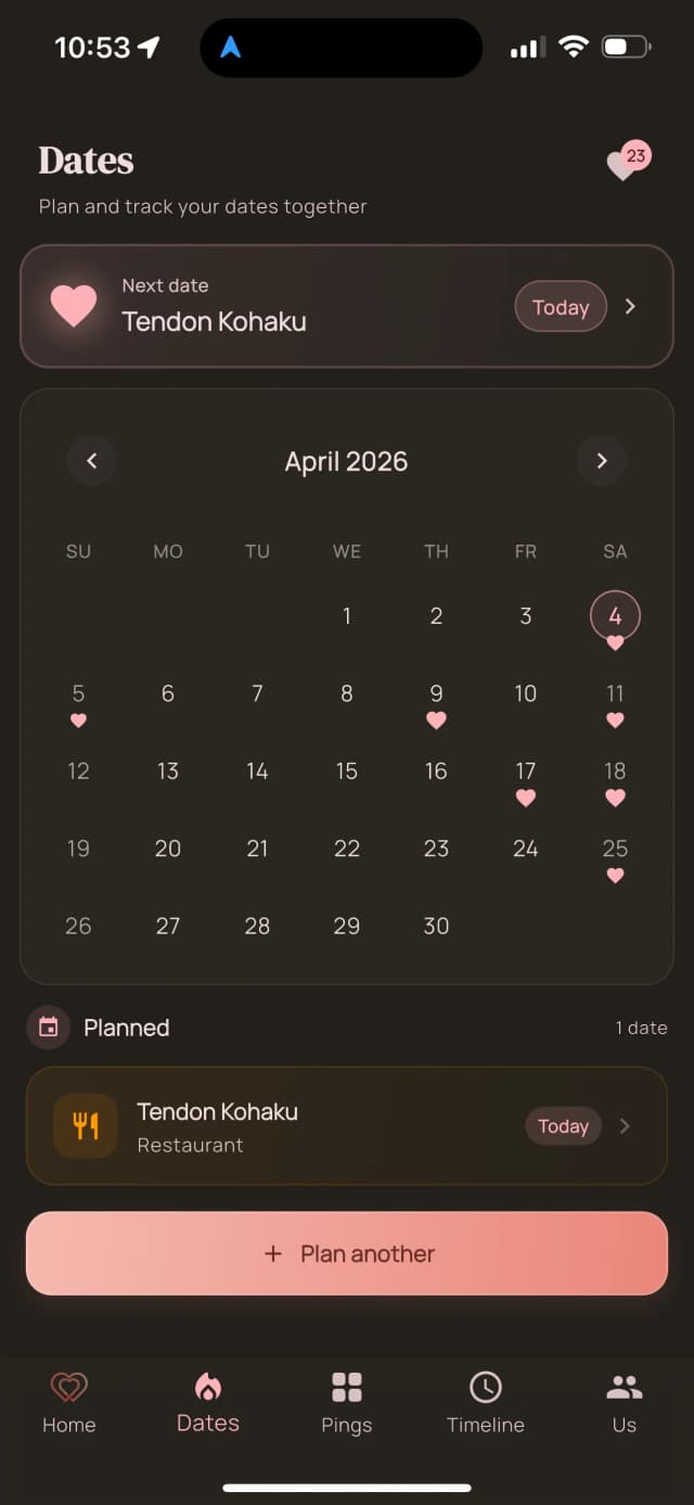 Schedule and track dates on a shared calendar