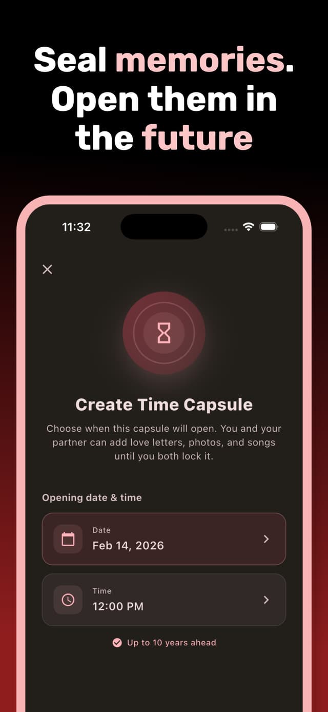 Create a time capsule with a future opening date